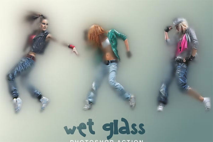 Wet Glass Photoshop Actions Wet Glass Photoshop Actions