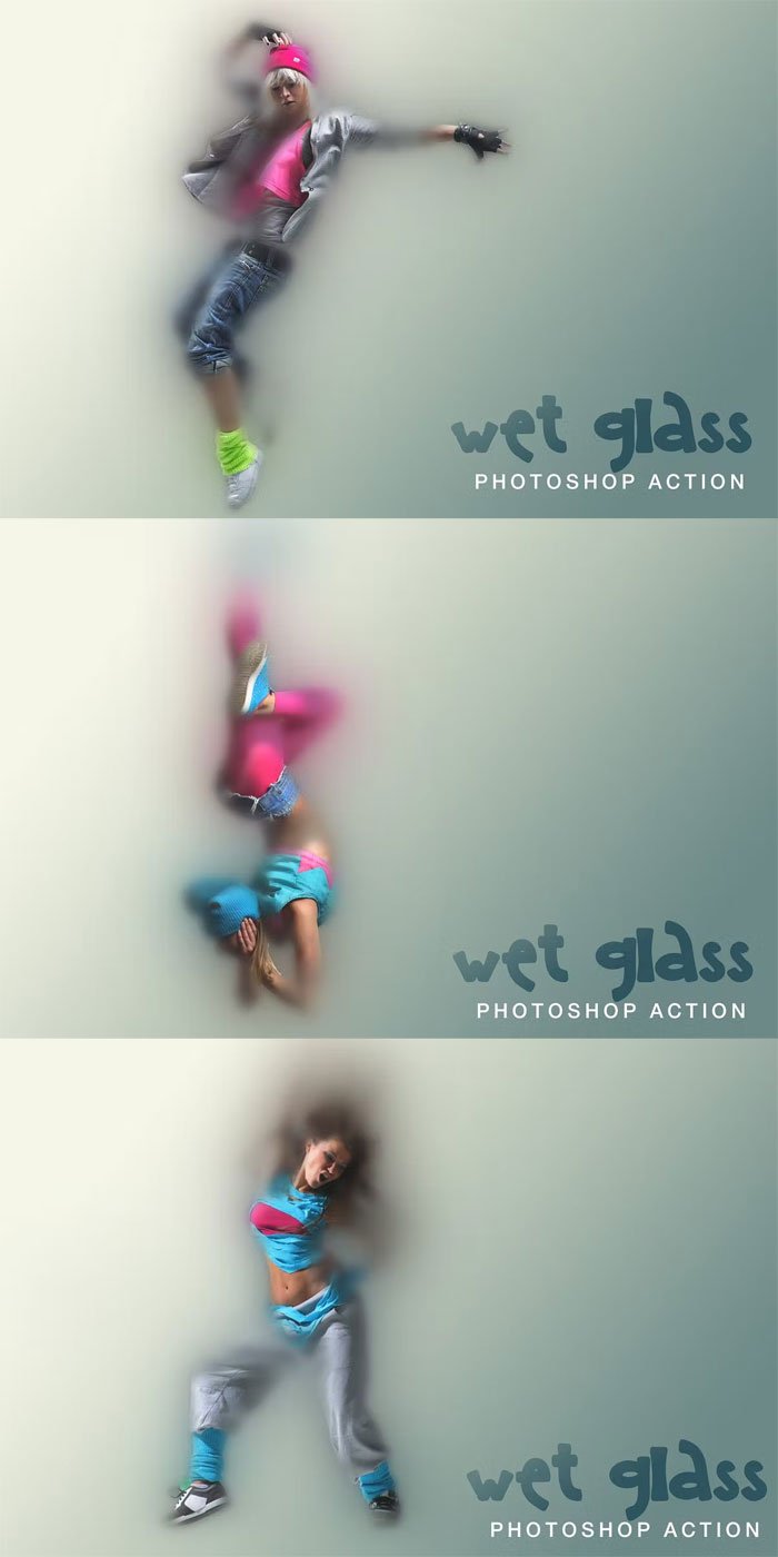 Wet Glass Photoshop Actions Wet Glass Photoshop Actions