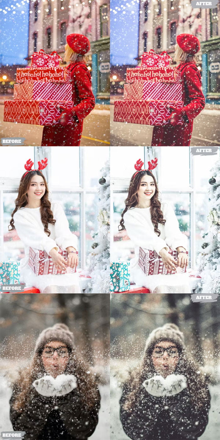 Winter Christmas Lightroom Presets Desktop Mobile Winter Christmas Presets Desktop Mobile