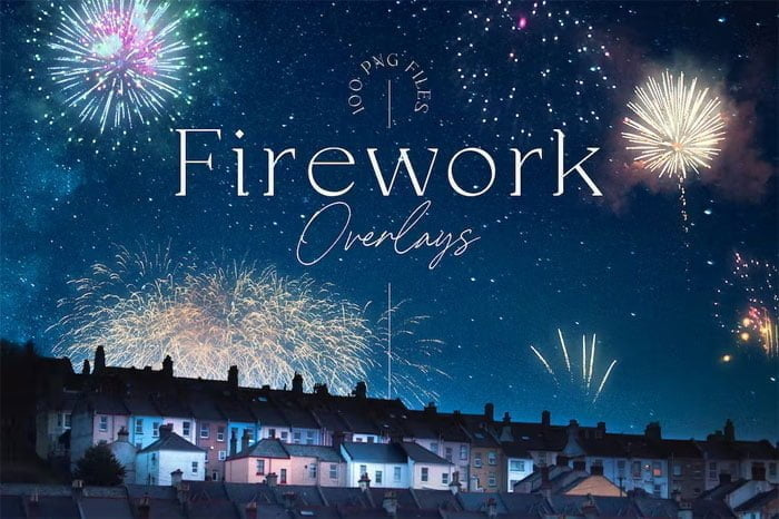 100 Fireworks Overlays