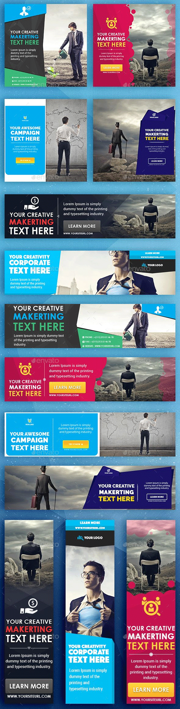 108 Multipurpose Banners Ad PSD Templates 108 Multipurpose Banners Ad