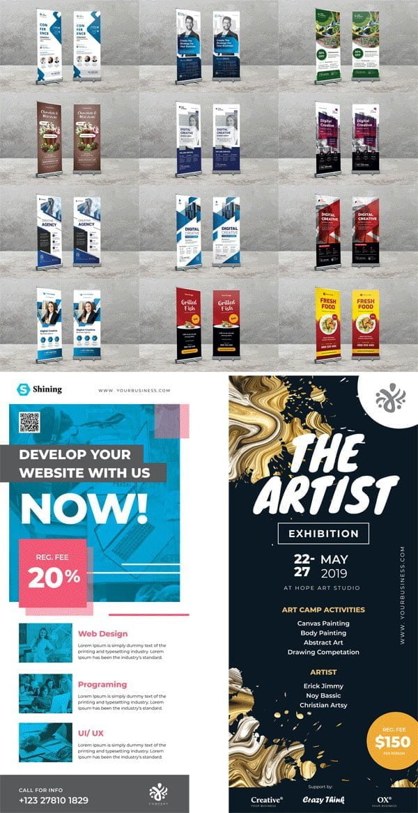 19 Roll Up Banner Bundle