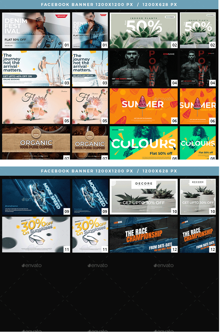 24 Facebook & Instagram Multipurpose Banners