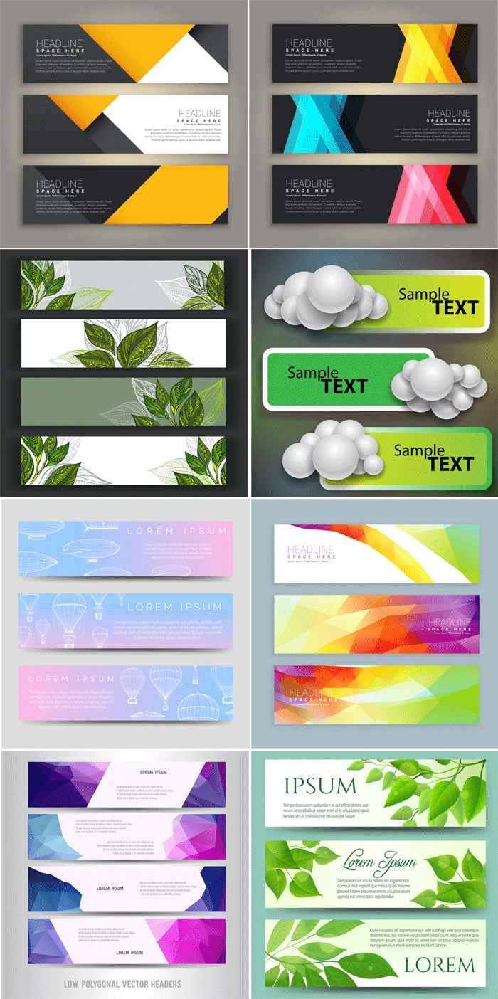 25 Abstract Banners Collection