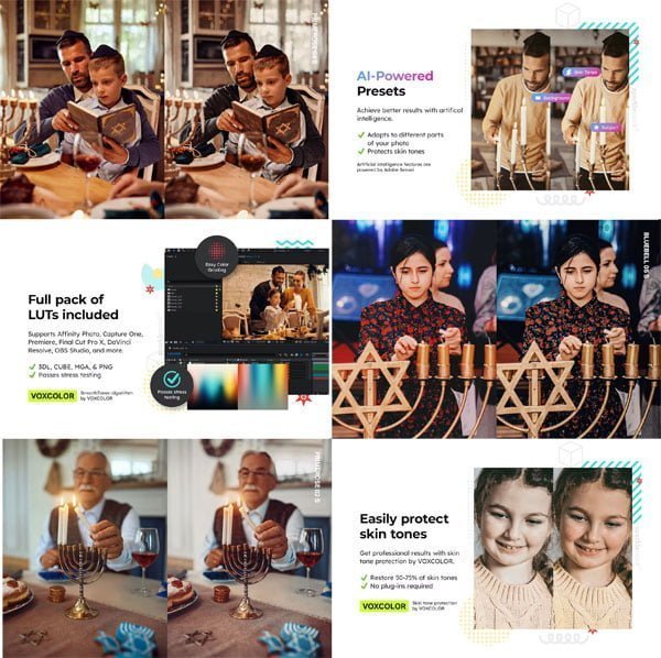 25 Hanukkah Lightroom Presets and LUTs 25 Hanukkah Lightroom Presets and LUTs
