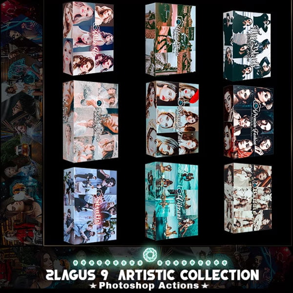 2lagus 9 Artistic Collection Photoshop Actions