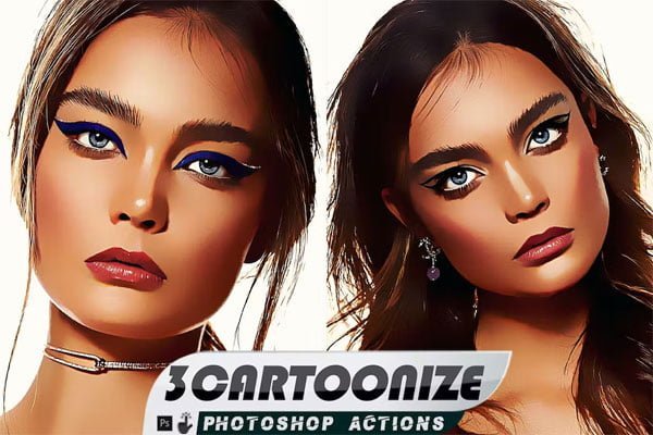 3 Vector Cartoon Painting Photoshop Action 3 Vector Cartoon Painting Photoshop Action