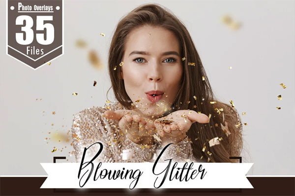 35 Glitter Effect Photo Overlays