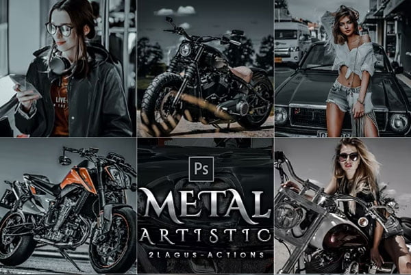 5 Artistic Metal Photoshop Actions