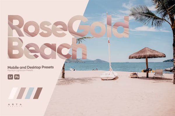 ARTA Rose Gold Beach Presets for Lightroom ARTA Rose Gold Beach Presets