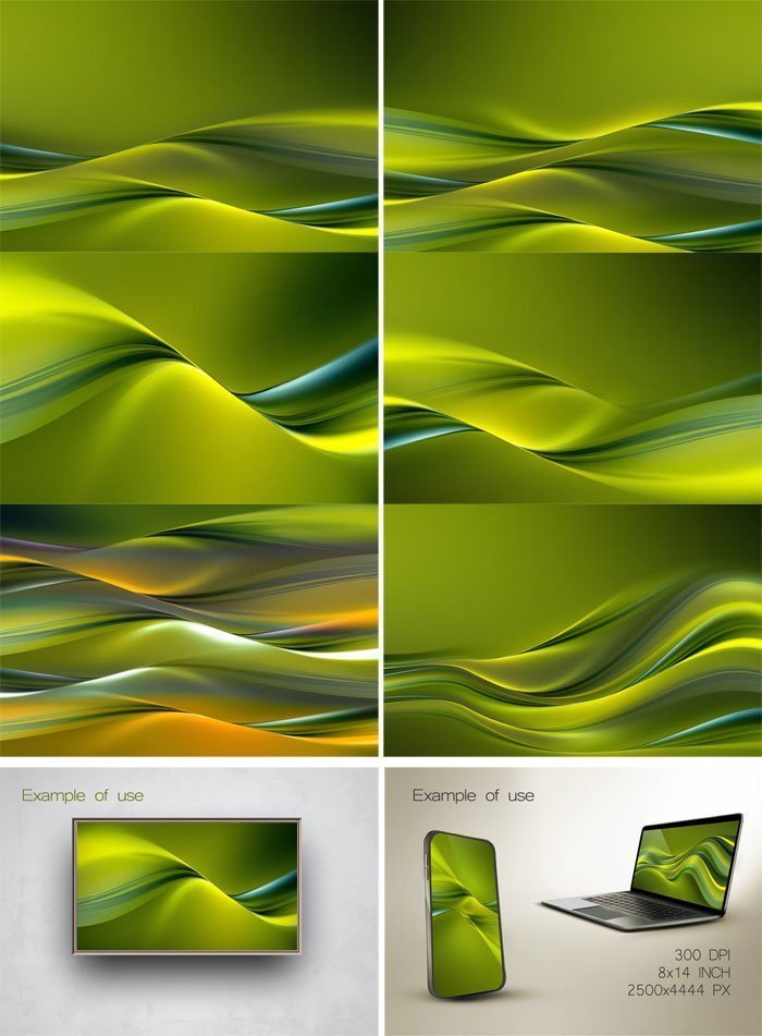 Abstract Bright Green Backgrounds
