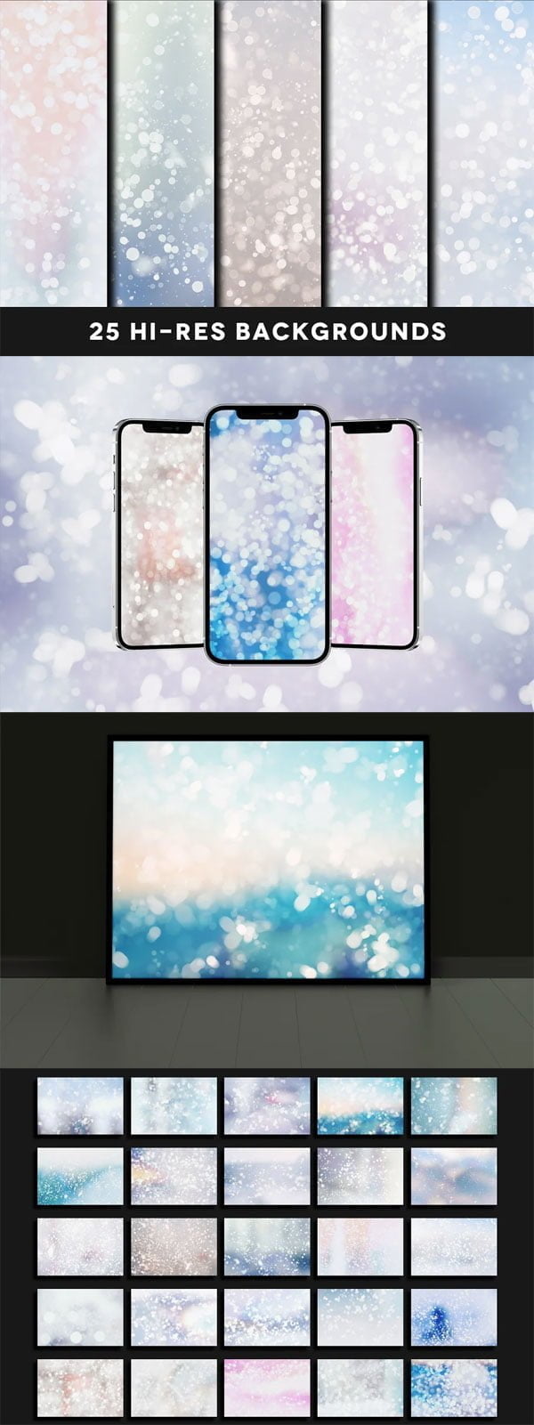 Abstract Winter Backgrounds Vol. 01