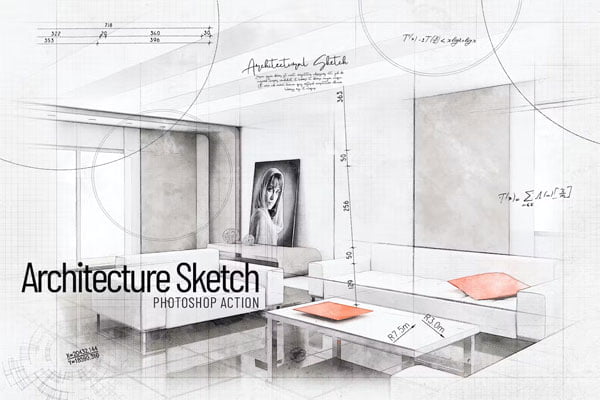 Architectural Sketch Photoshop Action