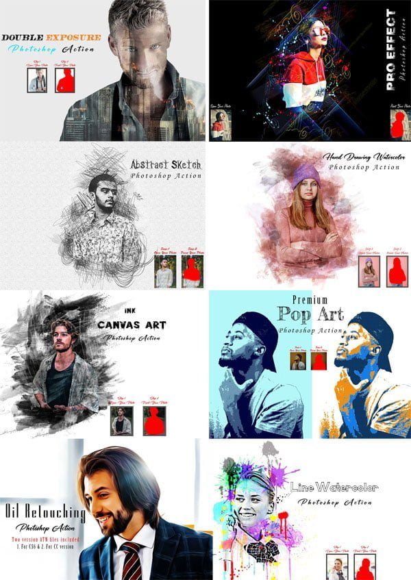 Art Effect Photoshop Action Bundles