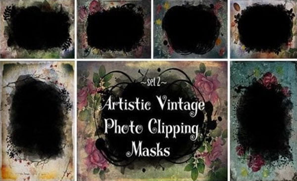 Artistic Vintage Photo Clipping Masks Artistic Vintage Photo Clipping Masks