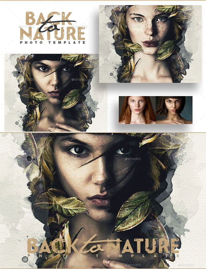Back To Nature Photo Template
