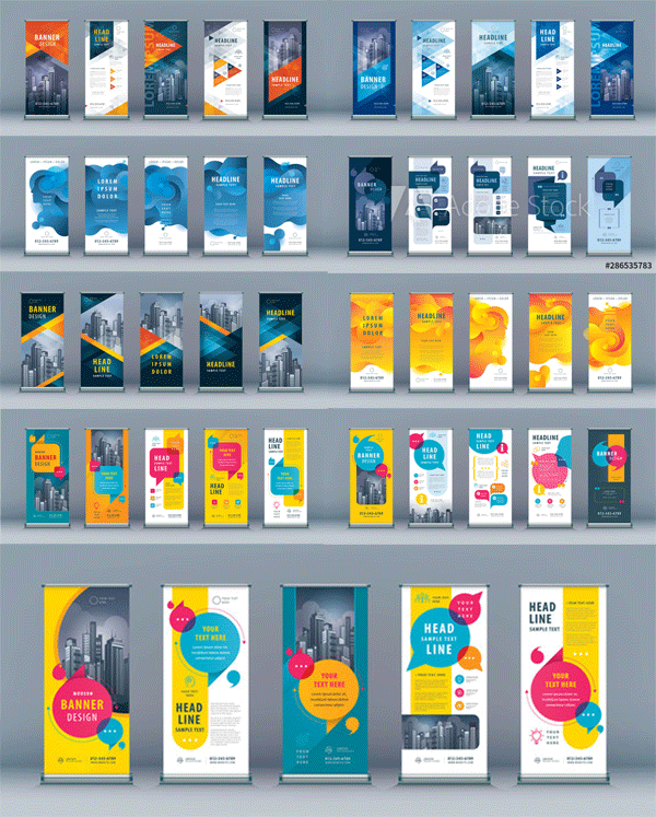 Business Roll Up Set Standee Design Business Roll Up Set