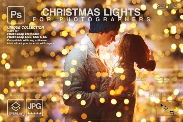 Christmas Lights Bokeh Overlay