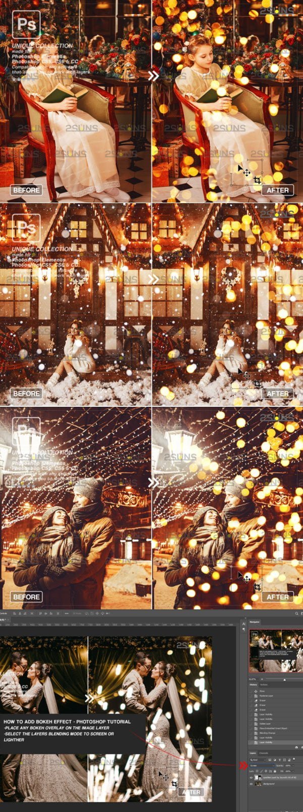 Christmas Lights Bokeh Overlay Photoshop Christmas Lights Bokeh Overlay Photoshop