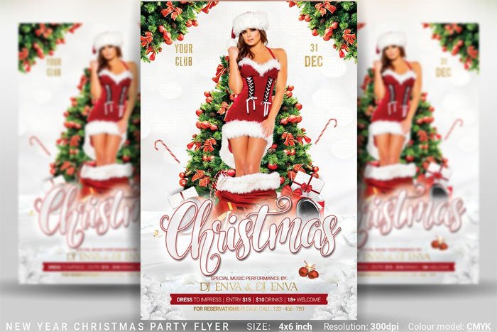Christmas New Year Party Flyer Christmas New Year Party Flyer