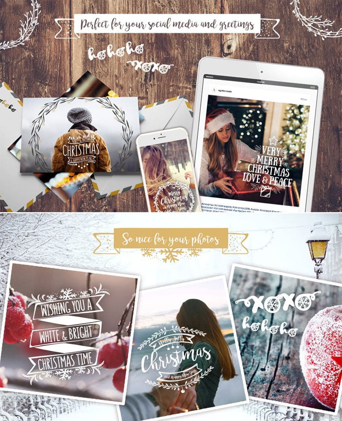 Christmas Overlays Vector Set Christmas Overlays Vector Set