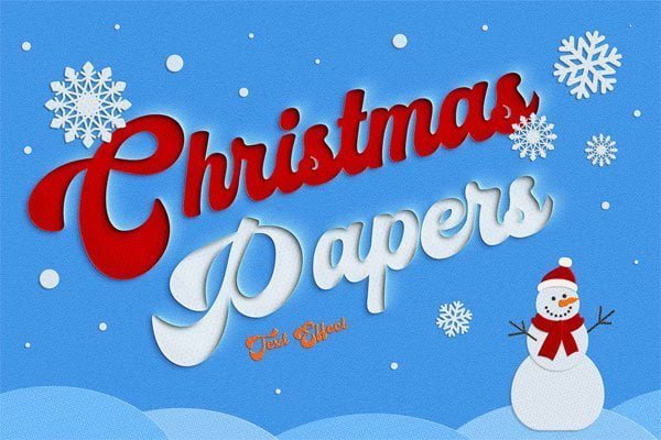 Christmas Paper Cutout Effect Christmas Paper Cutout Effect