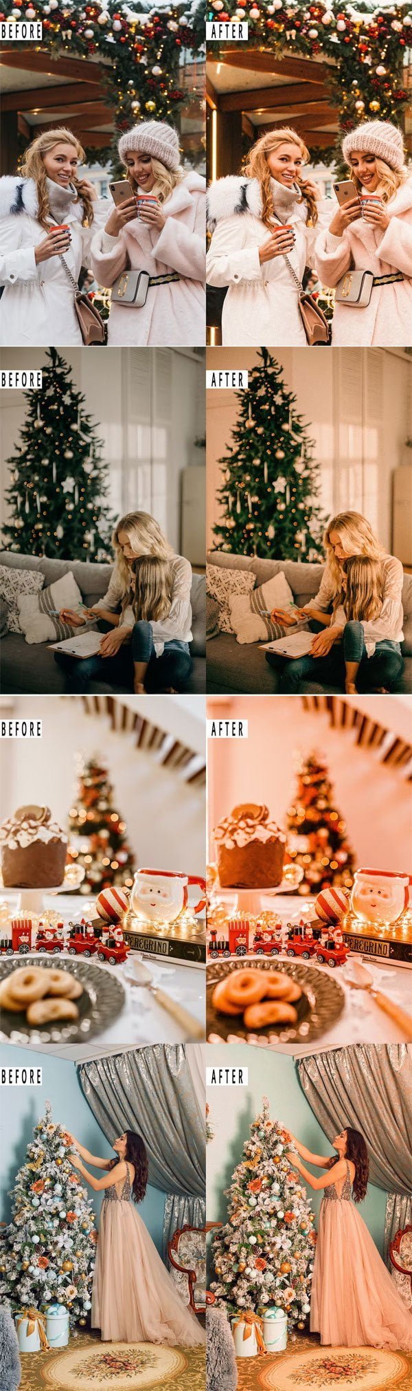 Christmas Photoshop Action & Lightrom Preset Christmas Photoshop Action Preset