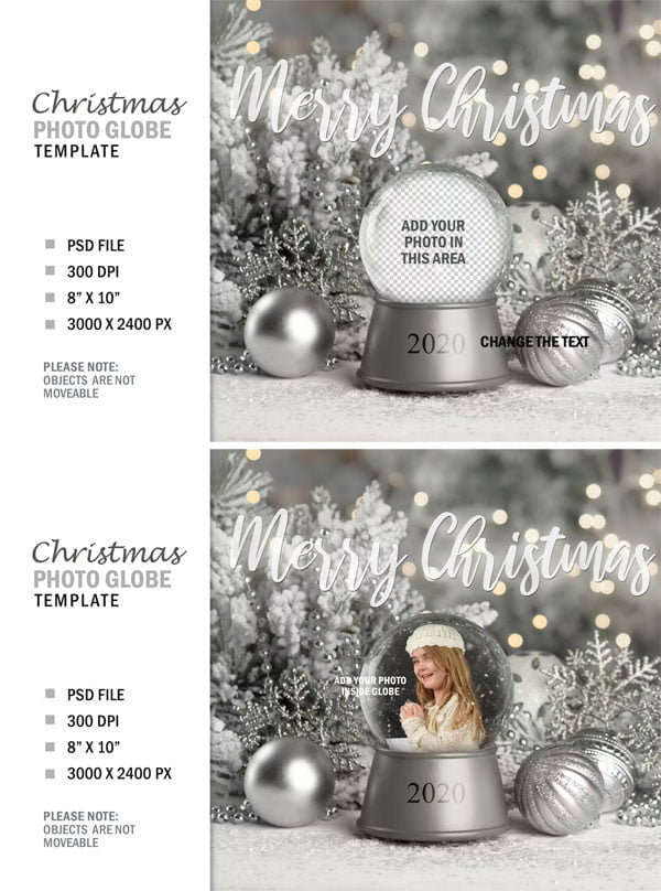 Christmas Winter Snow Globe Digital Photo Gift Christmas Winter Snow Globe Digital Photo Gift