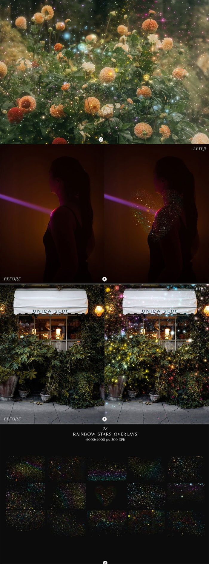Rainbow Stars Overlays