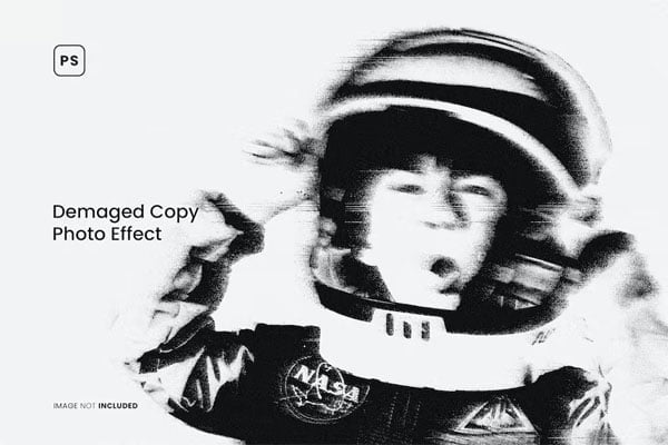 Demaged Copy Photo Effect Demaged Copy Photo Effect
