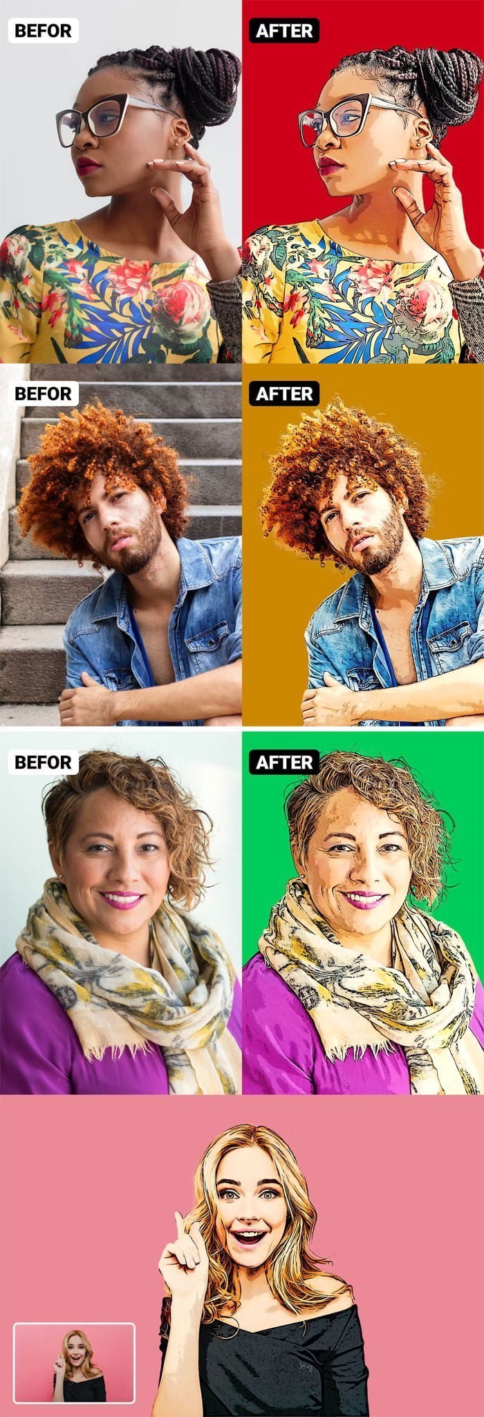 Edged Posterize Photo Effect