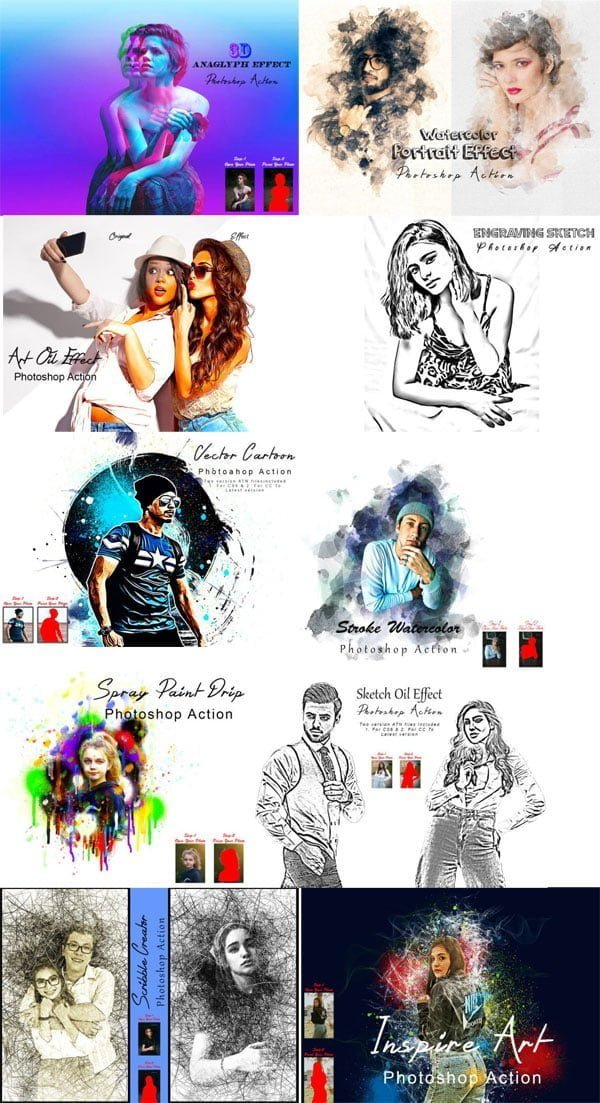 Effect Creator Photoshop Action Bundles
