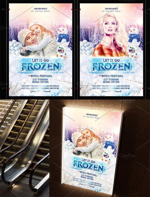 Frozen Winter Party Flyer Frozen Winter Party Flyer