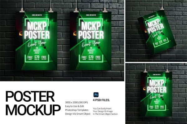 Hanging Poster Mock-ups Hanging Poster Mock-ups