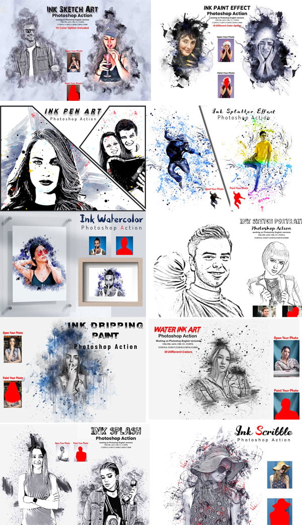 Ink Effect Action Bundle