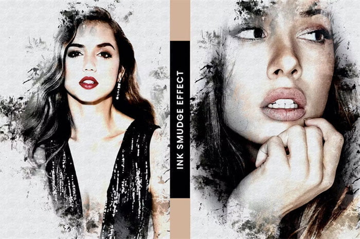 Ink Smudge Effect Photoshop Action