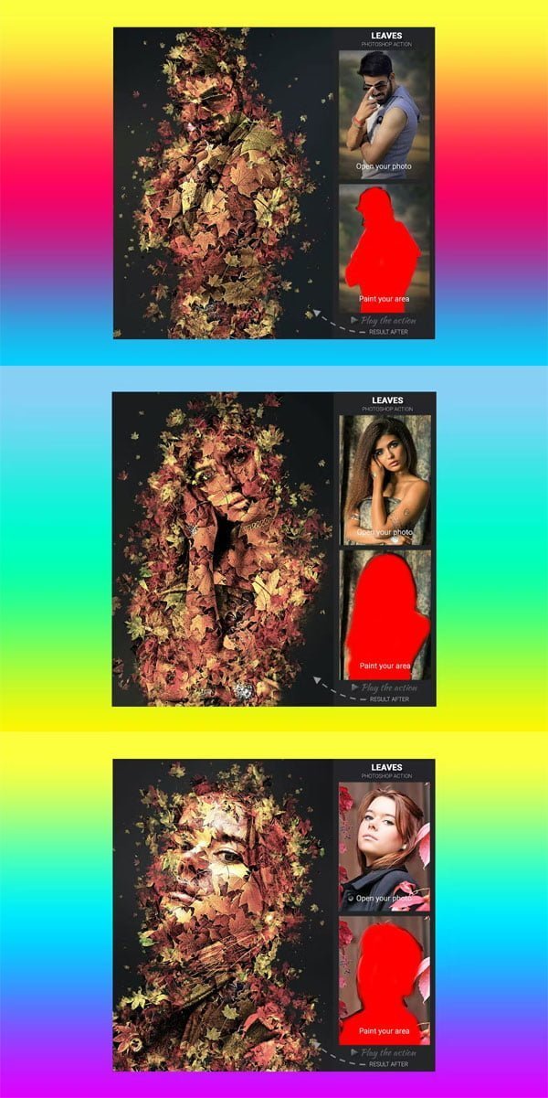 Leaves Photoshop Action Leaves Photoshop Action