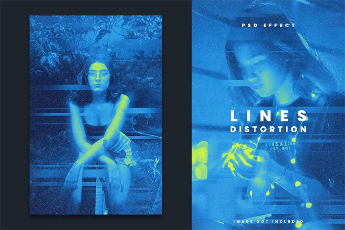 Line Distortion Photo Effect