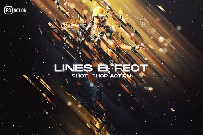 Lines Effect Photoshop Action