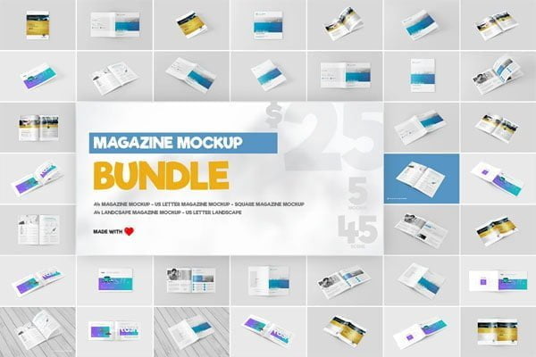 Magazine Mock-Ups Bundle Magazine Mock-Ups Bundle