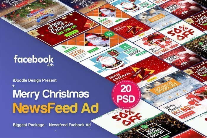 Merry Christmas NewsFeed - 20PSD