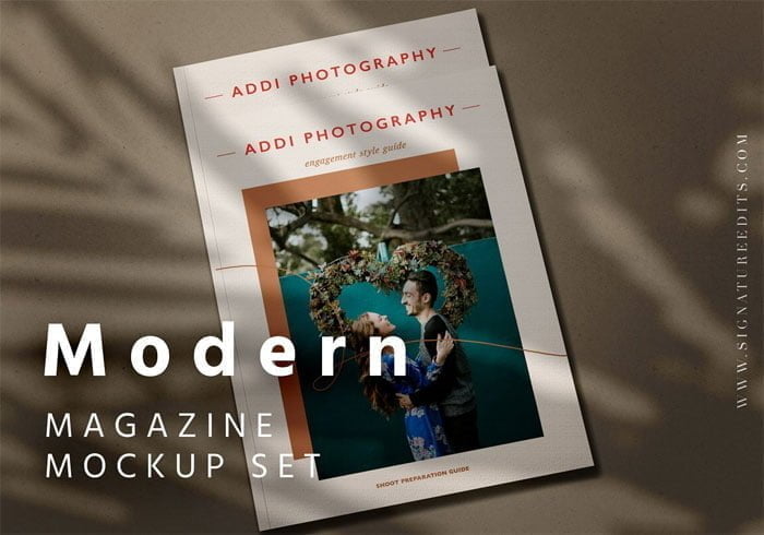Modern Magazine Mockup Set Modern Magazine Mockup Set