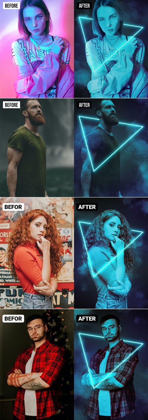 Neon Light Effect Action