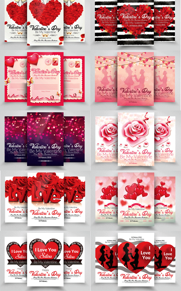 New 10 Valentines Day Flyer Bundle 10 Valentines Day Flyer Bundle