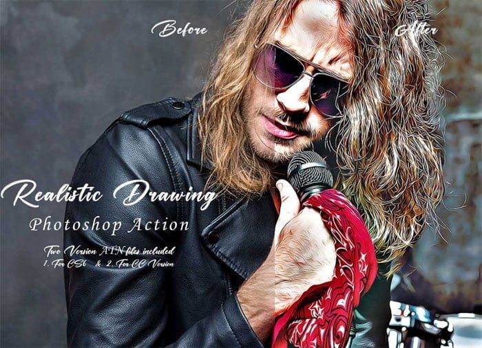Realistic Drawing Photoshop Action
