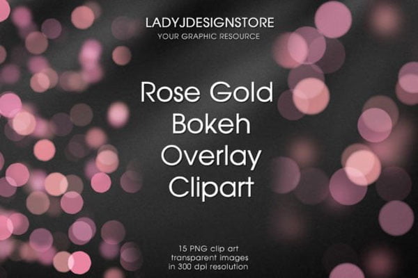 Rose Gold Bokeh Overlays Rose Gold Bokeh Overlays