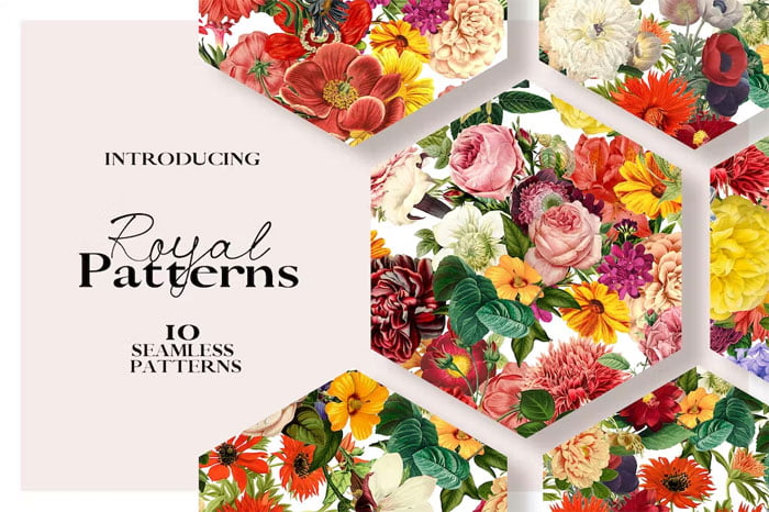 Royal Seamless Flower Patterns