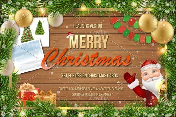 Set for Merry Christmas Cards Set for Merry Christmas Cards