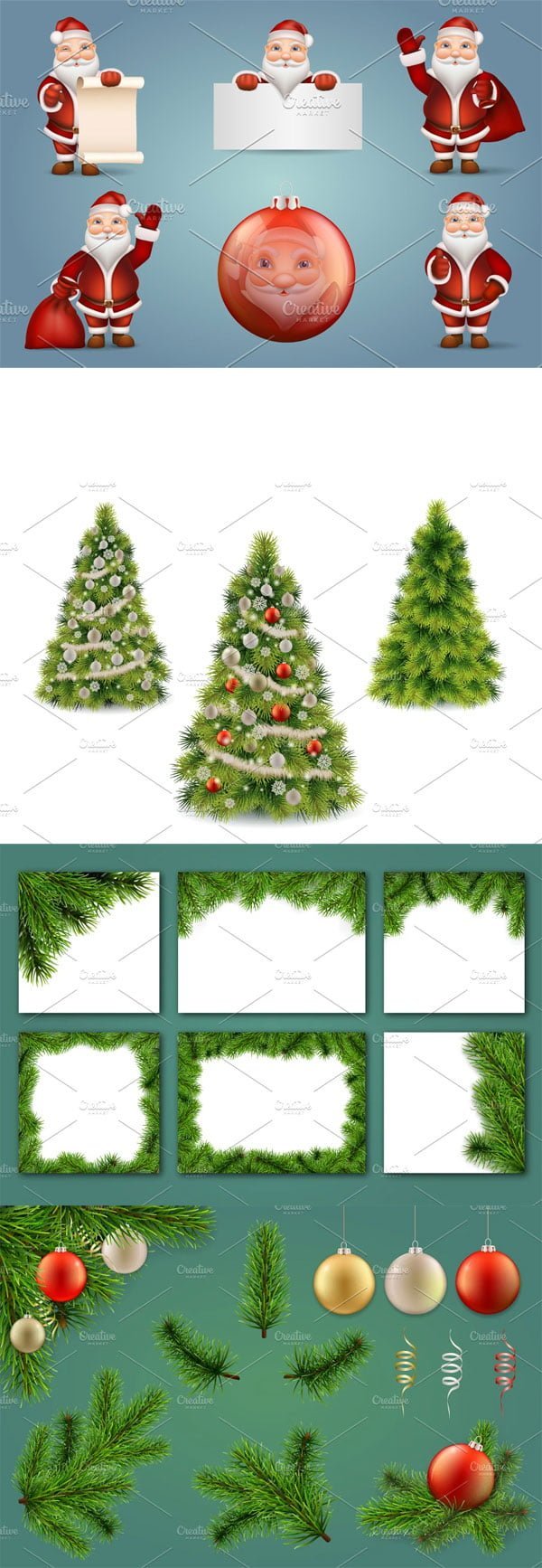 Set for Merry Christmas Cards Set for Merry Christmas Cards