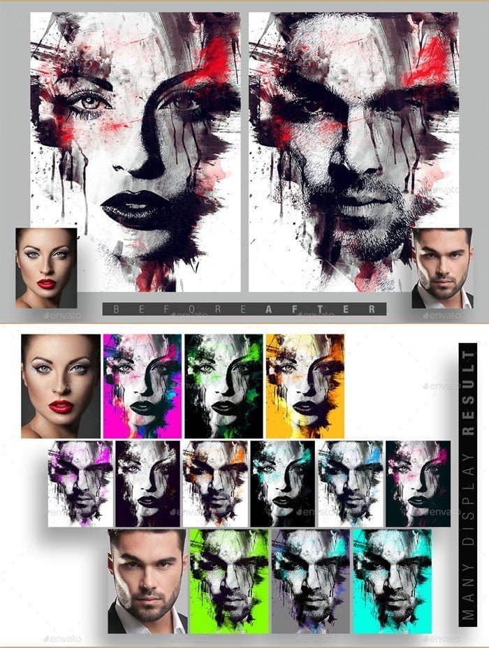 Splatter Canvas Photo Template